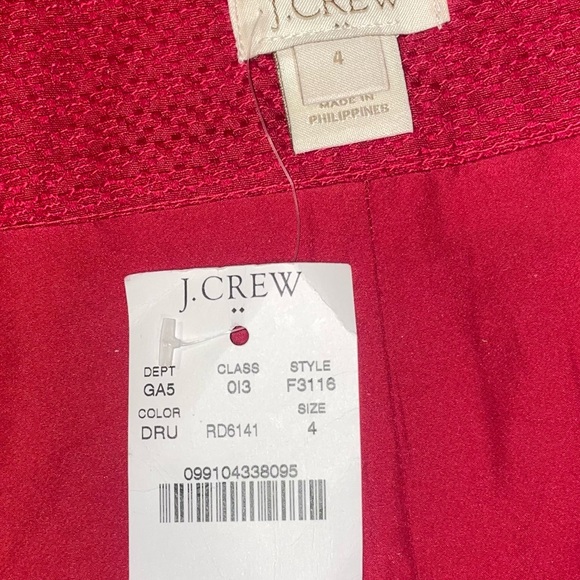 Brand new tags J.Crew Women's Red Button-Front Skirt - Picture 4 of 6